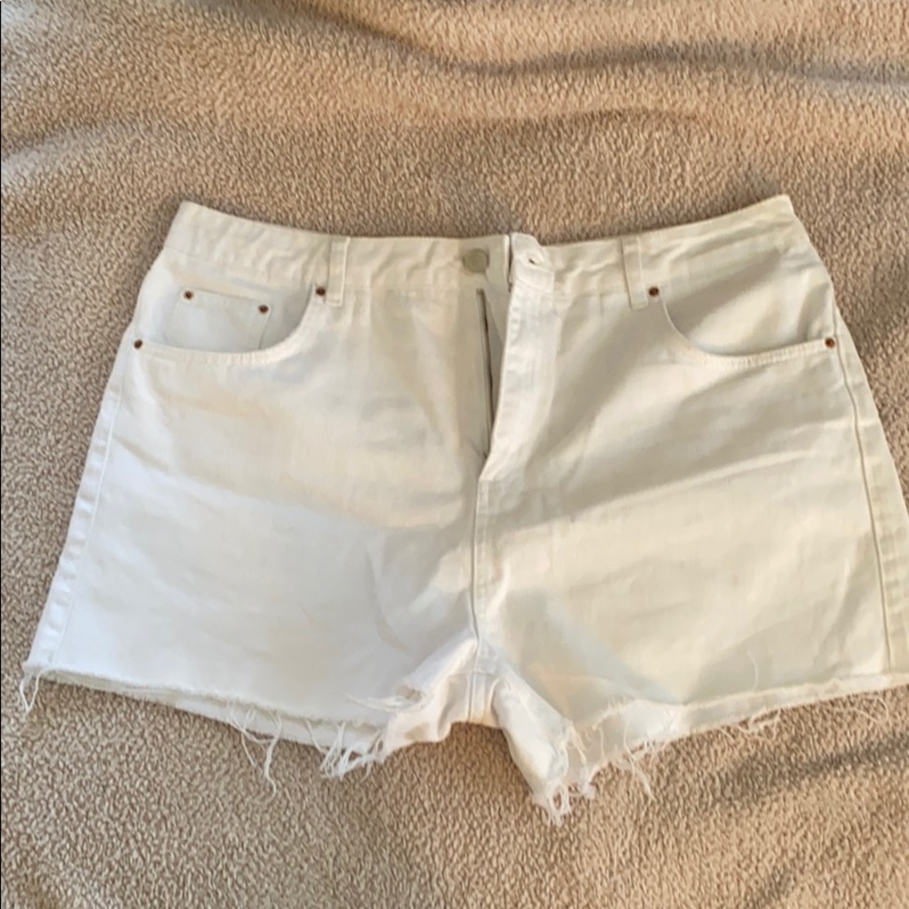 Topshop motto white jean shorts US size 12 Eur 44
